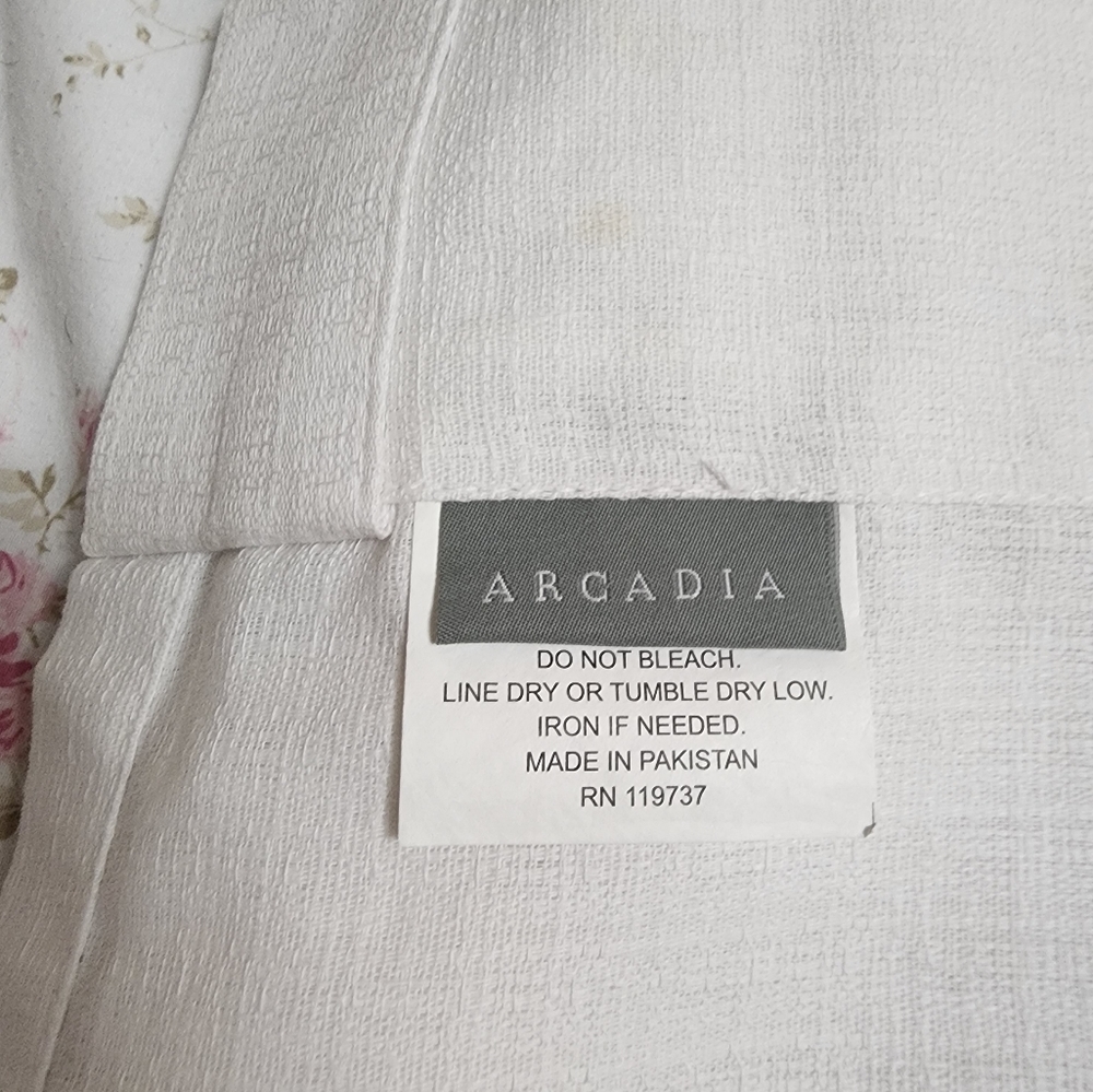 Arcadia Rod Pocket Set of 2 Floral Curtain Panel - Picture 6 of 9